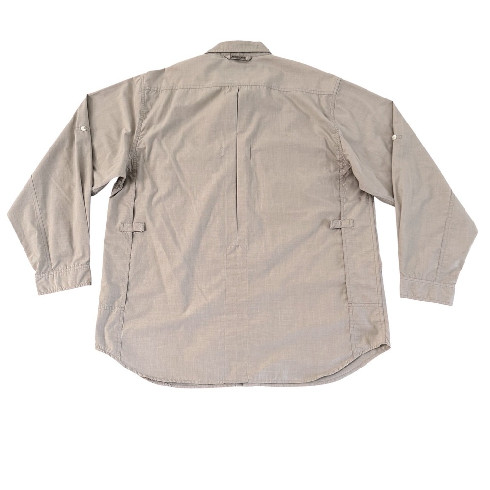 ExOfficio XL Khaki Insect Shield Ventilated Ripstop Mens Hiking Fishing Shirt - Picture 3 of 16